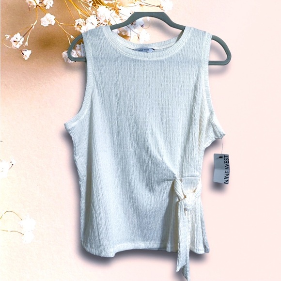*NWT* Women's Nine West Side Knot Knit Tank Size L‎ - Picture 2 of 3